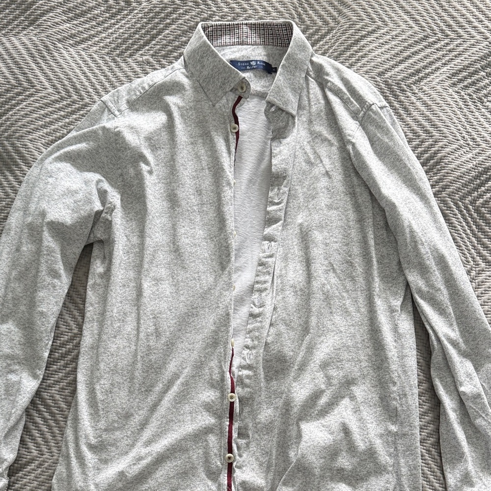 Stone Rose XL Grey Button-Up Shirt